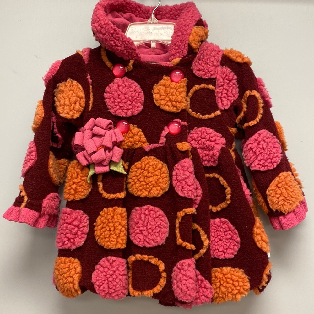 Corky & Company Girls Whimsical Full  Zip Swing Coat